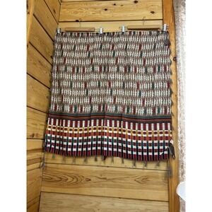 Elmitwakl Crocodile Print Tassel Scarf Brown Geometric Border Egyptian Cotton